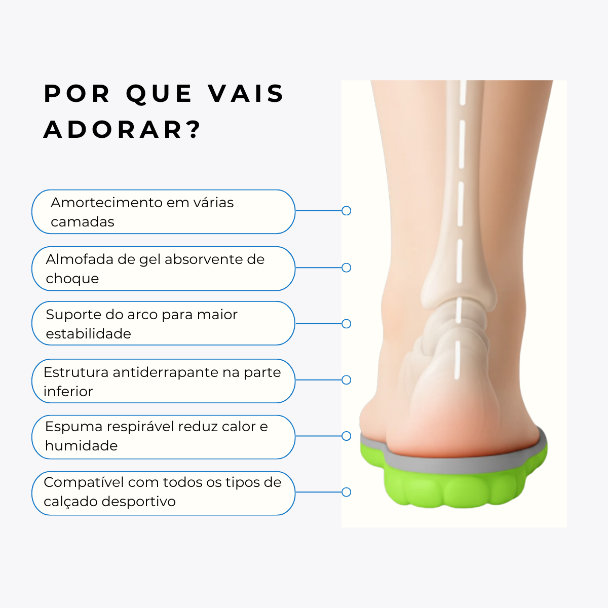 Palmilhas de Alta Performance ProShock™ para Padel
